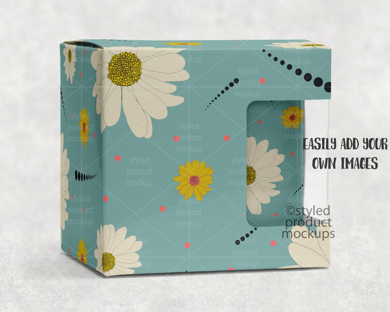 Download Dye sublimation 11 oz coffee mug with gift box mockup Add ...