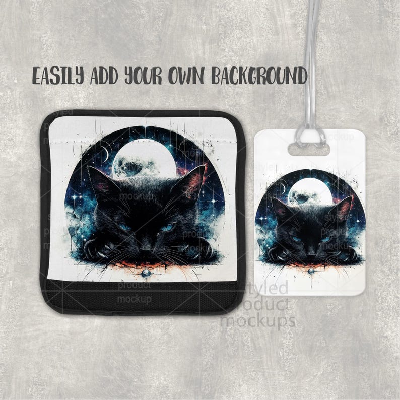 Sublimation rectangle luggage tag and wrap mockup | Add your own image and background image 3