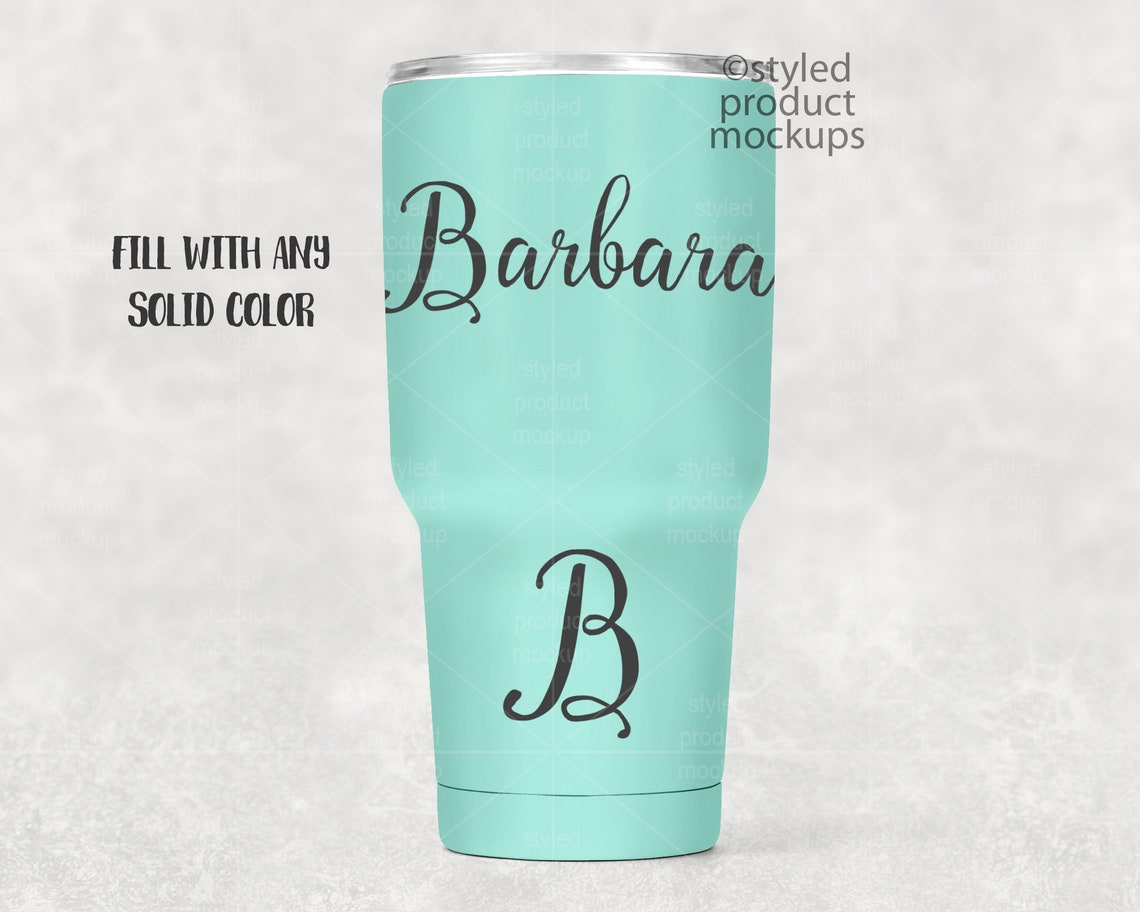 Download 30 oz color coated tumbler Mockup Add your own image and | Etsy