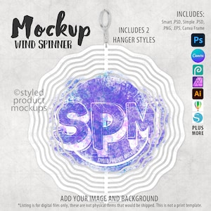 Dye sublimation wind spinner Mockup | Add your own image and background
