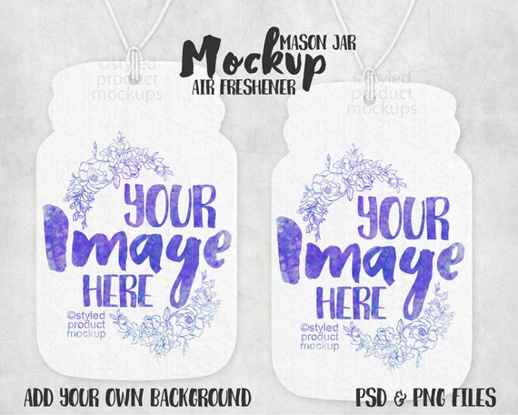 Download Dye Sublimation Mason Jar Shaped Car Air Freshener Mockup Etsy