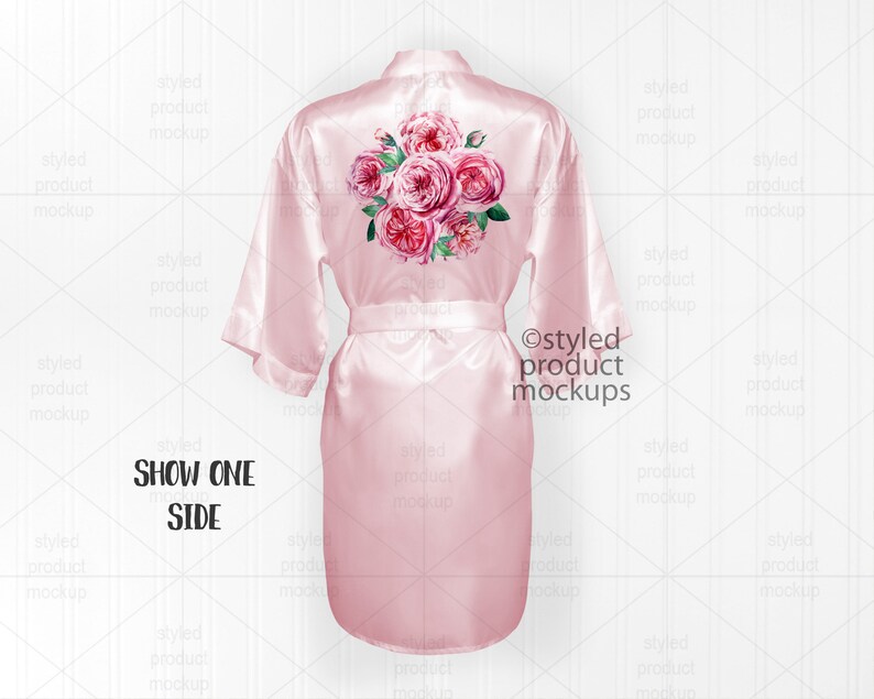 Download Satin kimono robe mockup Add your own image and background ...
