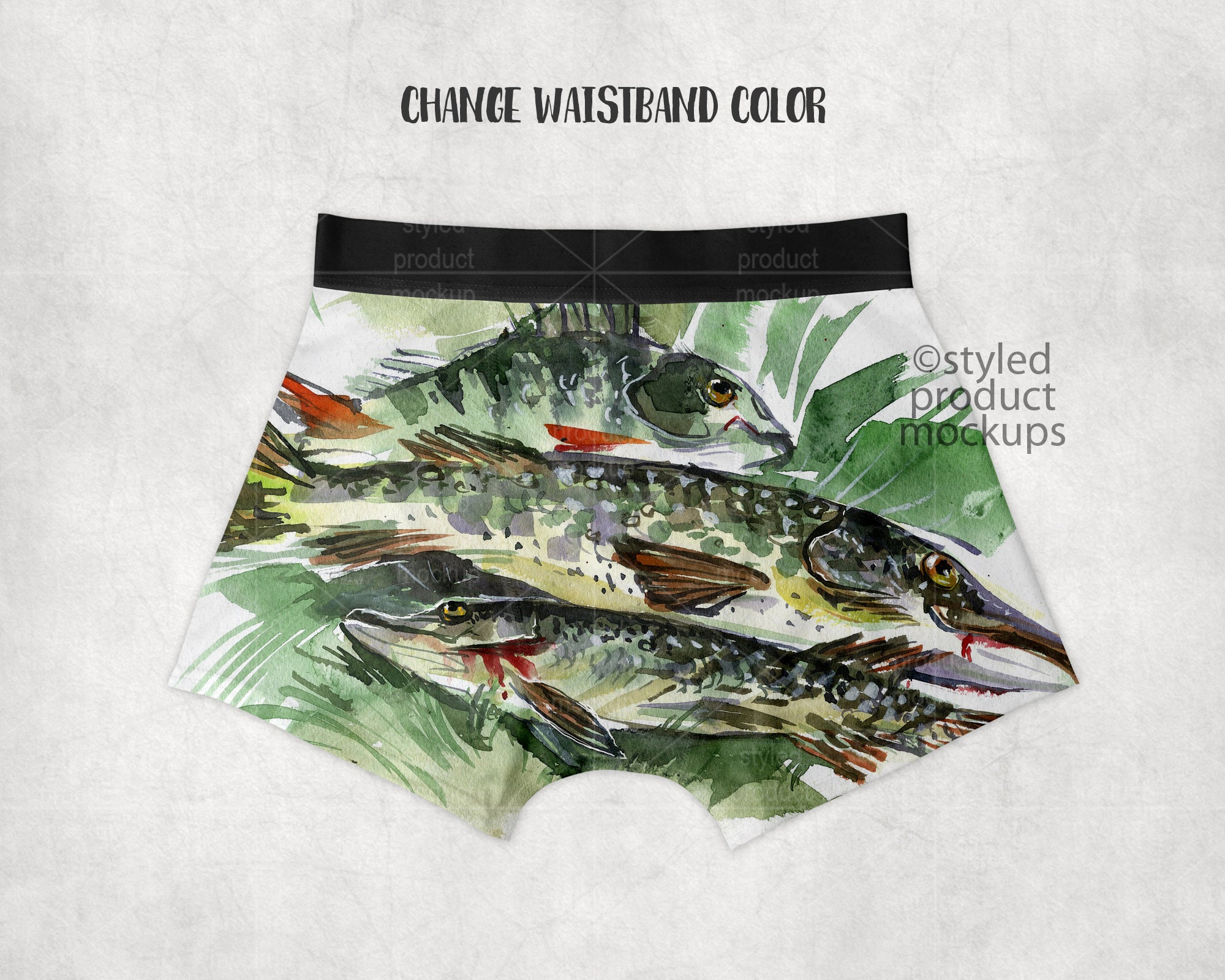 Dye Sublimation Adult Men's Boxers Mockup Add Your Own Image and
