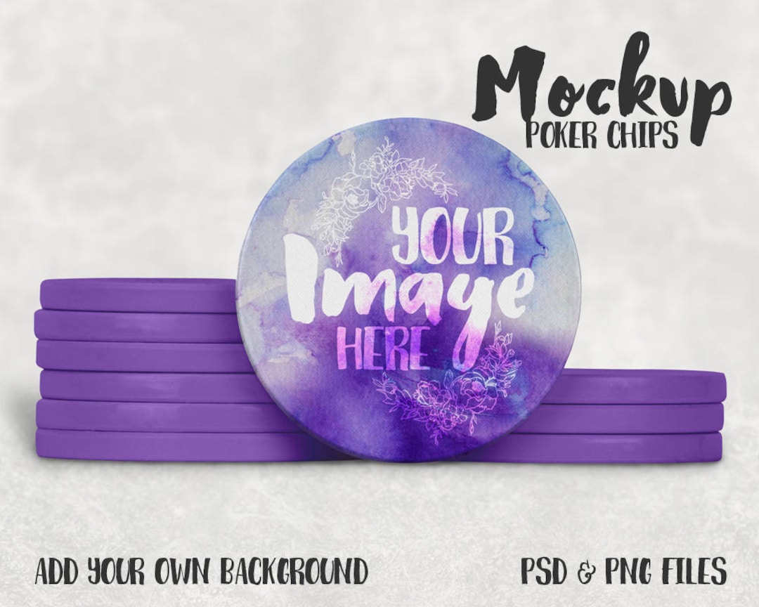 Poker Chips Mockup Template Stacked Poker Chips Photo Add Your Own