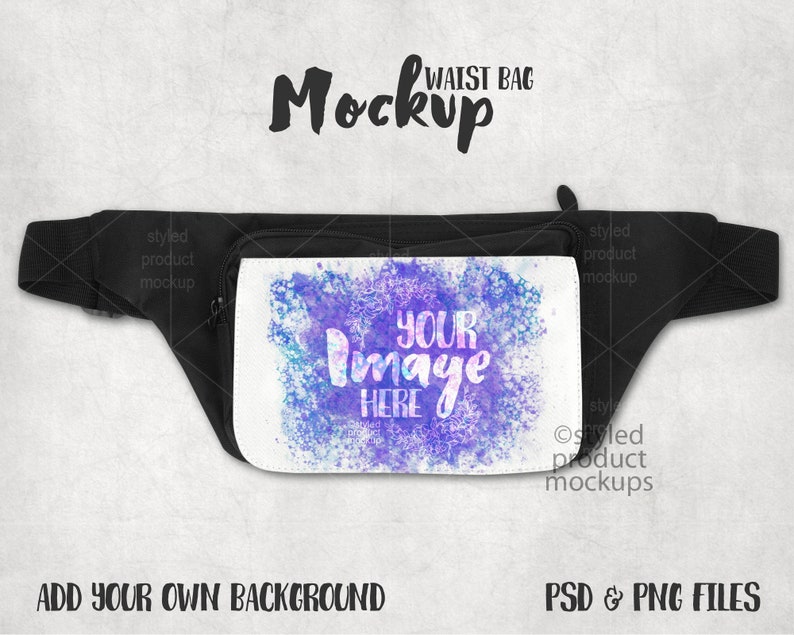 Download Dye sublimation waist bag mockup Add your own image and | Etsy