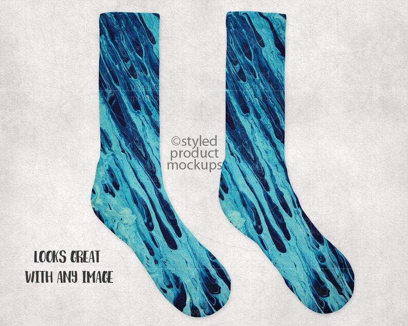 Download All white sublimation sock mockup template Add your own image | Etsy