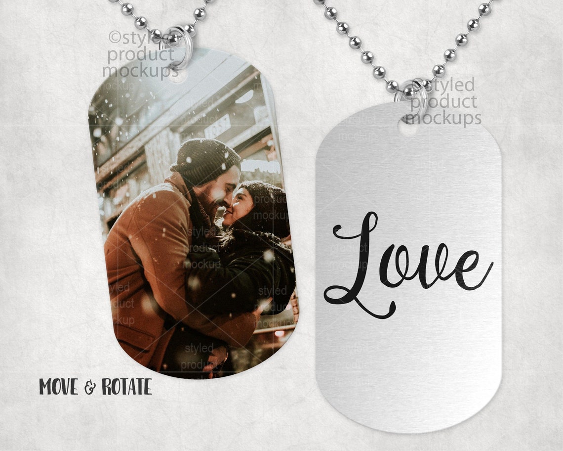 UV PLUS! 100 Pack Aluminum Dye Sublimation Dog Tag Blanks With 30 Ball Chains & Split Rings