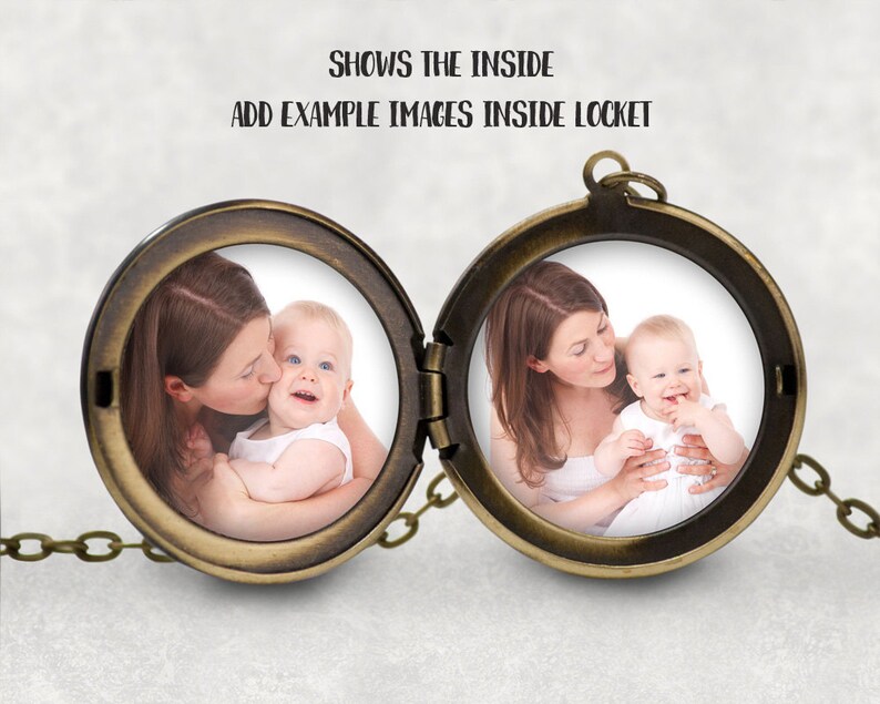 Download Round Locket Pendant Mockup Template Jewelry Photography ...