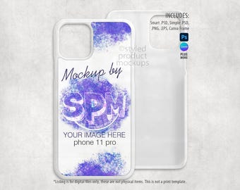 Maquette de coque de téléphone Phone 11 Pro à sublimation thermique | Ajoutez votre propre image et votre arrière-plan