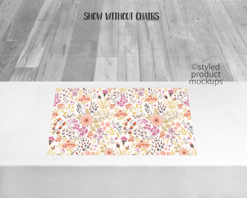 Download Paper party table runner mockup Add your own image and | Etsy