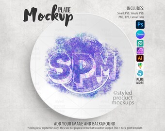 Decoplate Plate Mockup | Thermosaf, Photoshop & Canva (Digital)