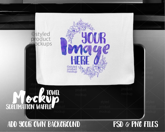 Dye Sublimation Waffle Weave Hand Towel Mockup Add Your Own Etsy