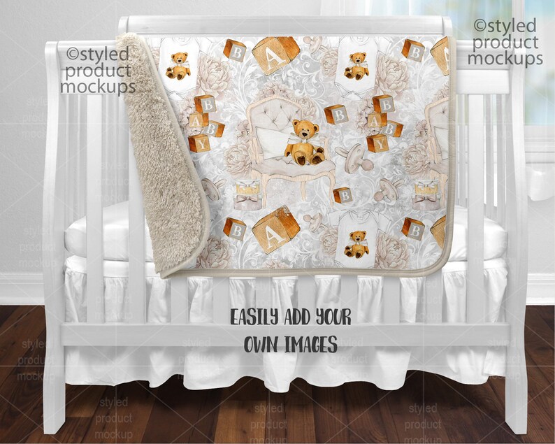 Download Dye sublimation plush Sherpa backed baby blanket mockup | Etsy