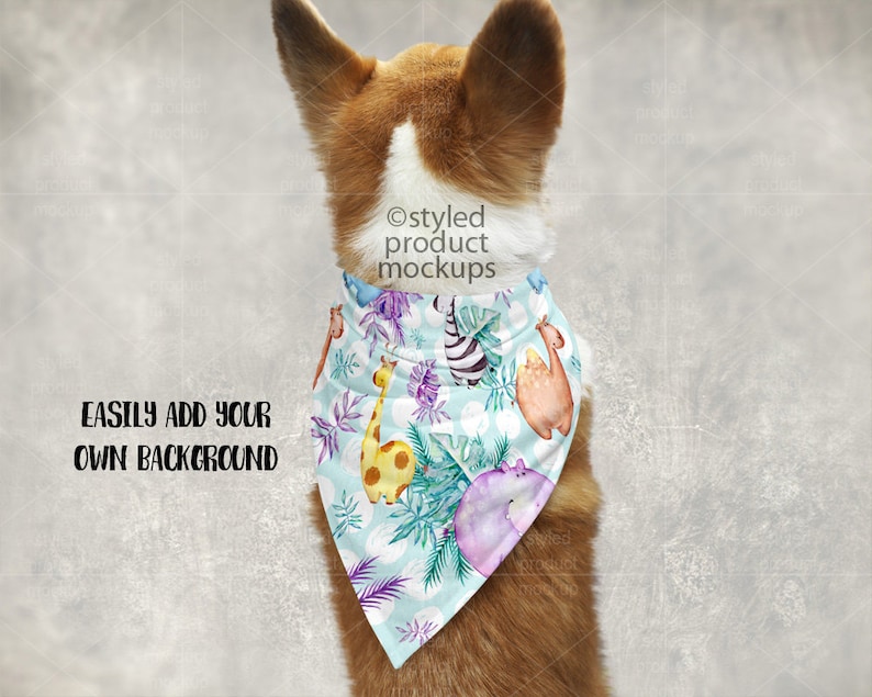 Download Dye sublimation pet bandana mockup template Add your own ...