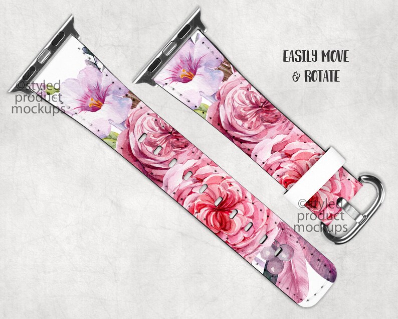 Download Dye sublimation smart watch band mockup Add your own image | Etsy