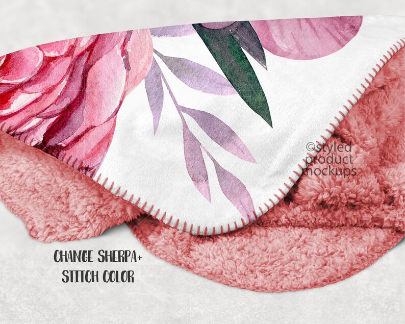 Dye Sublimation Sherpa Back Blanket With Whip Stitch Border Etsy