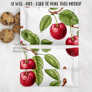 Chocolate chip mini cookie wrapper party favor Mockup | Add your own image and background | Canva frame mockup image 6