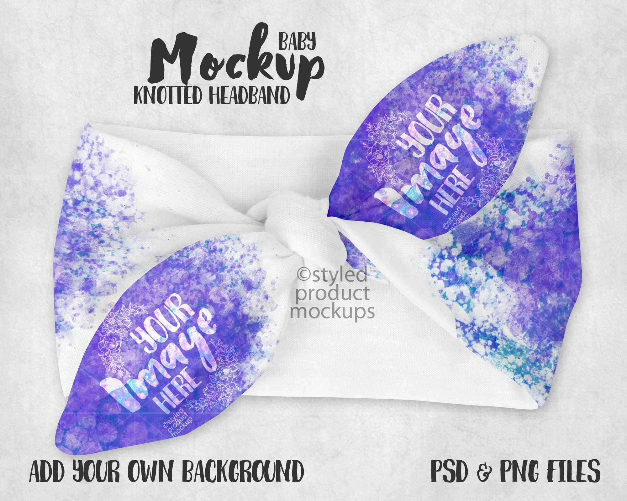 Download Dye sublimation baby knotted headband Mockup Add your own ...