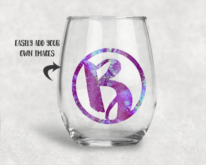 Stemless Wine Glass Template Mockup Add Your Own Image and Etsy Australia