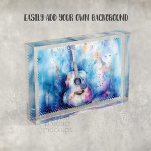 Mockup av kristallfotoblock 4x6 | Sublimering PSD | Glasfotoram bild 3