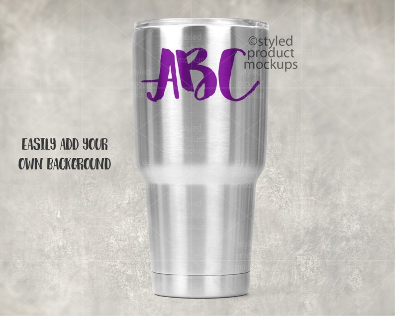 Download 30 oz Stainless Steel tumbler Mockup Add your own image and | Etsy