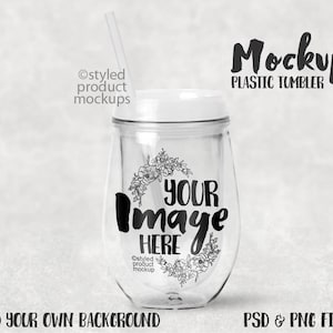 clear plastic wine tumbler with lid