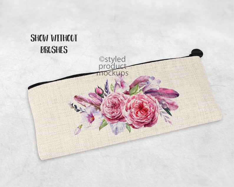 Download Dye sublimation linen pencil case mockup template Add your | Etsy