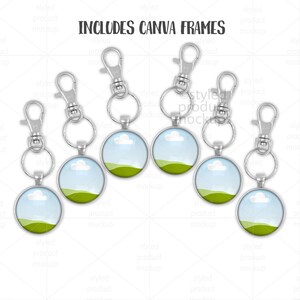 Sjabloonsjabloon ronde sleutelhanger | Party Favor-cadeauset (digitale download) afbeelding 9