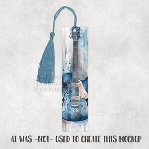 1x4 Bookmark Mockup with tassel | PSD Smart Object, PNG, EPS & Canva Frame image 7