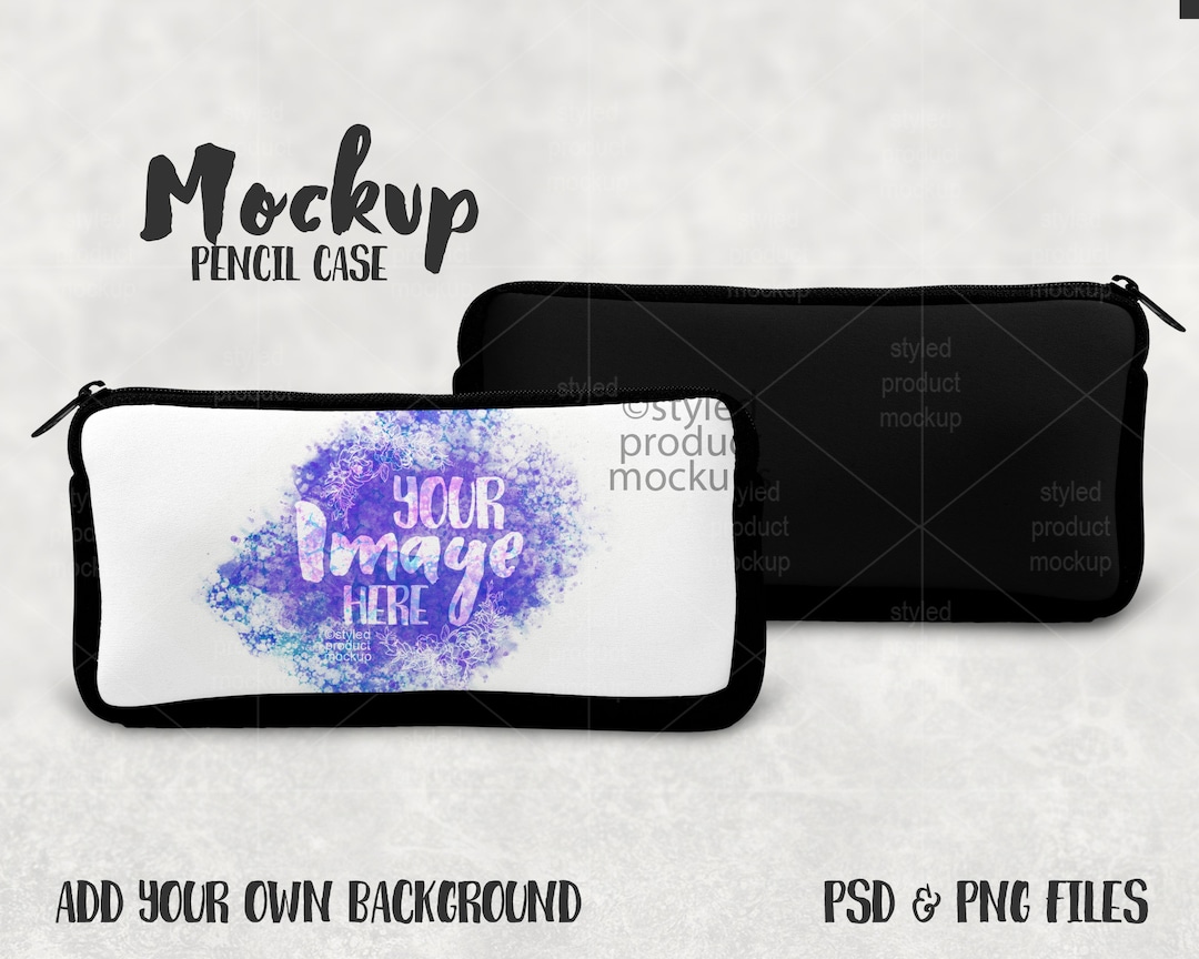 Dye Sublimation Zipper Pencil Case Mockup | Add Your Own Image and ...