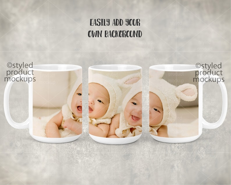 Download Dye sublimation 15oz mug full wrap mockup template Add ...