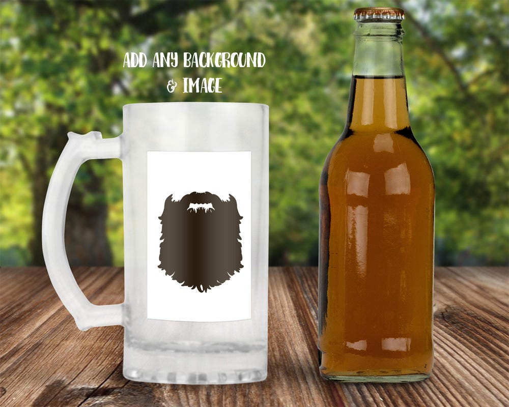 Download Frosted glass stein mockup template Dye Sublimation Beer ...