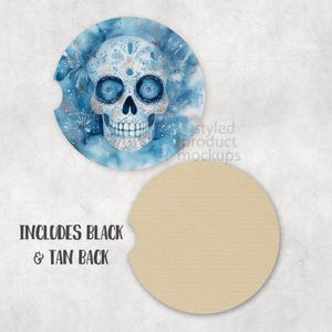 Car Coaster Mockup Front & Back | Sublimation Car Coaster PSD, PNG, Canva Frame, EPS | Digital Download image 8