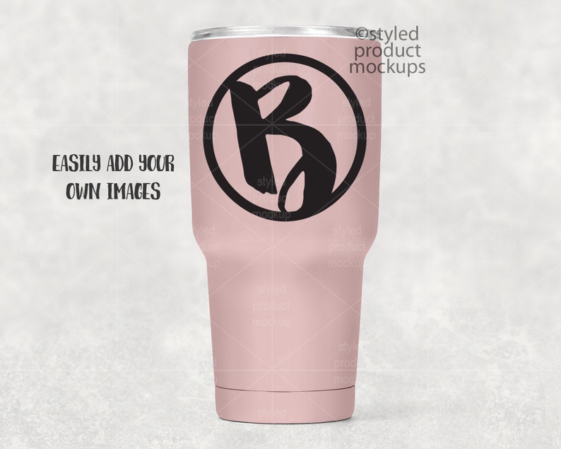 Download 30 oz color coated tumbler Mockup Add your own image and | Etsy