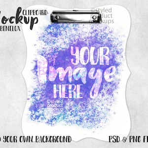 Dye sublimation Benelux 9.76 x 12.68 clipboard Mockup | Add your own image and background