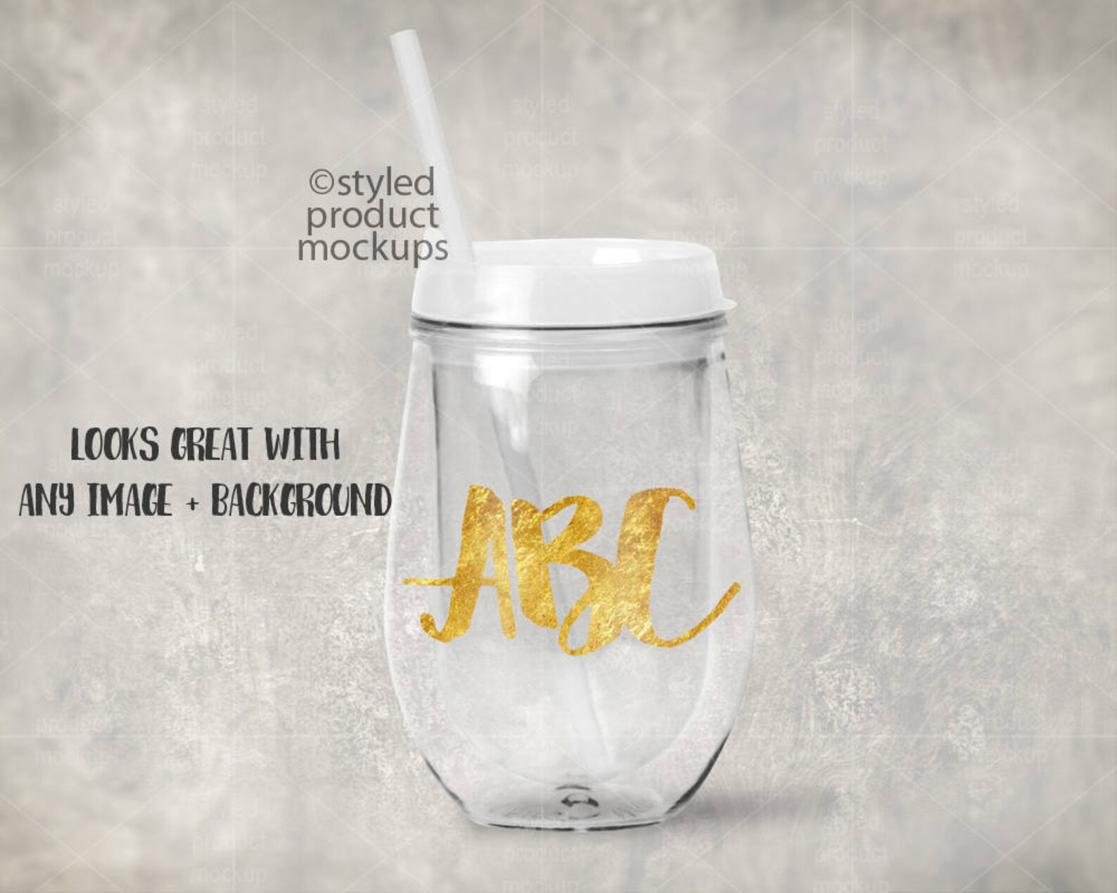 clear plastic wine tumbler