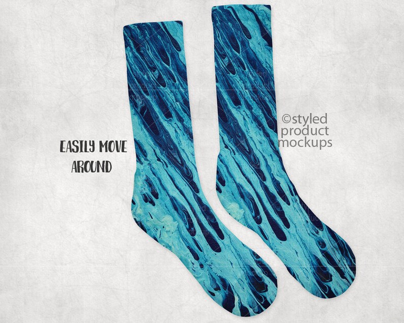 Download All white sublimation sock mockup template Add your own image | Etsy