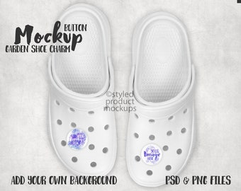 Garden shoe button charm Mockup | Add your own image and background