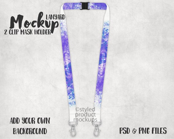 Dye Sublimation Lanyard With Two Clips for Face Mask Mockup Add Your Own  Image and Background -  Finland