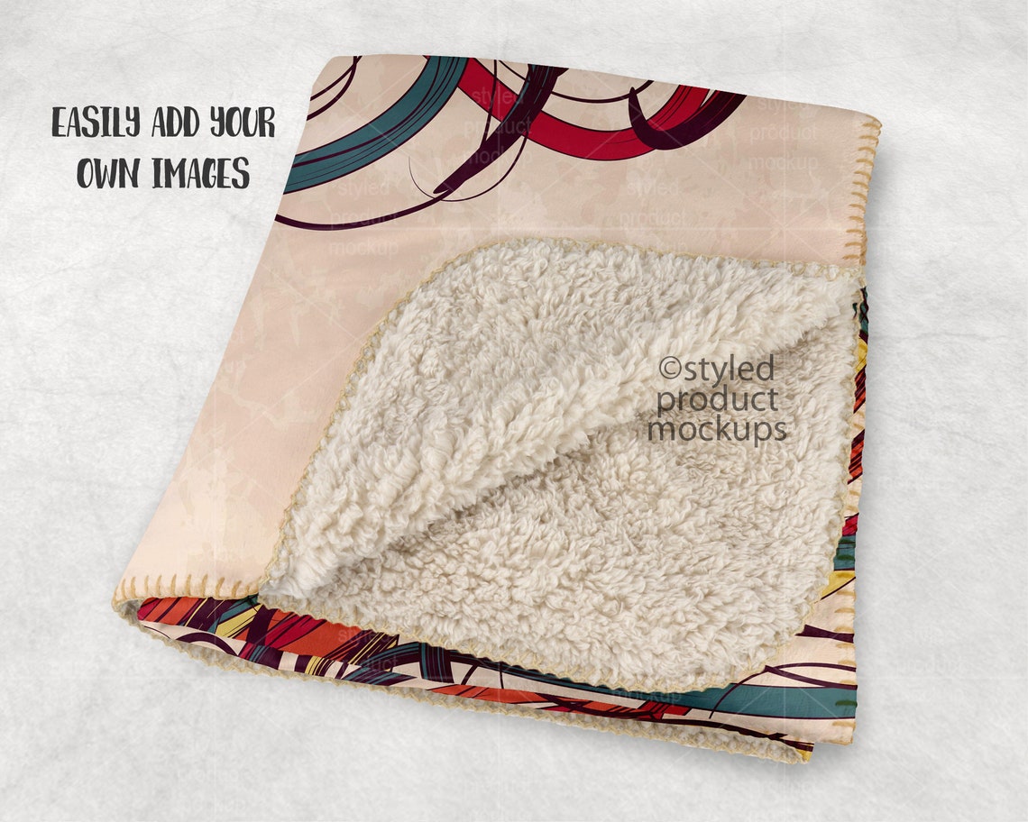 Dye Sublimation Sherpa Back Blanket With Whip Stitch Border Etsy