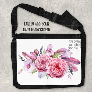 Dye sublimation large shoulder bag mockup Add your own image and background image 3