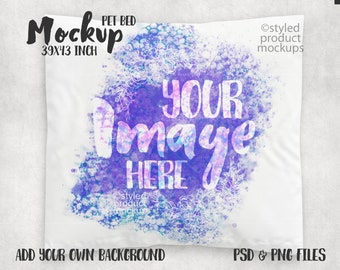 Dye sublimation 39x43 inch pet bed pillow cushion Mockup | Add your own image and background