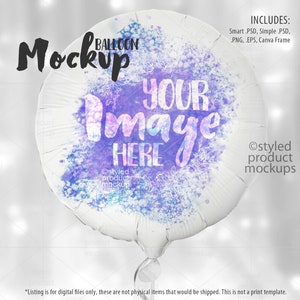 Round  balloon decal mockup | Add your own image and background