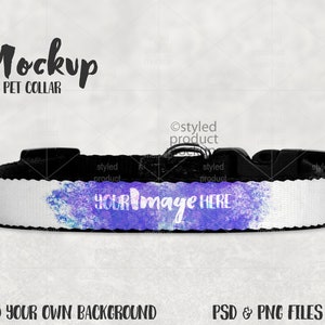 Dye sublimation pet collar Mockup | Add your own image and background