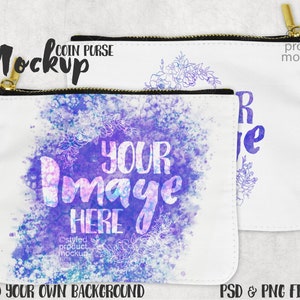 Dye sublimation coin pouch Mockup | Add your own image and background