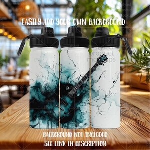 Maqueta de botella deportiva de 18 oz con sublimación de tinta / Agregue su propia imagen y fondo imagen 3