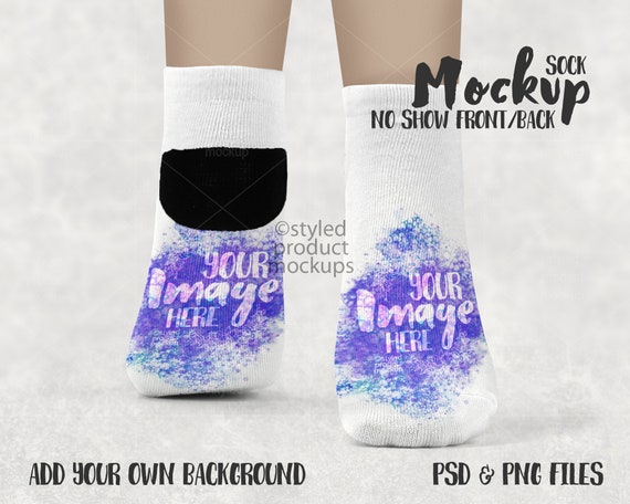 Download Dye Sublimation No Show Socks Mockup Template Add Your Own Etsy
