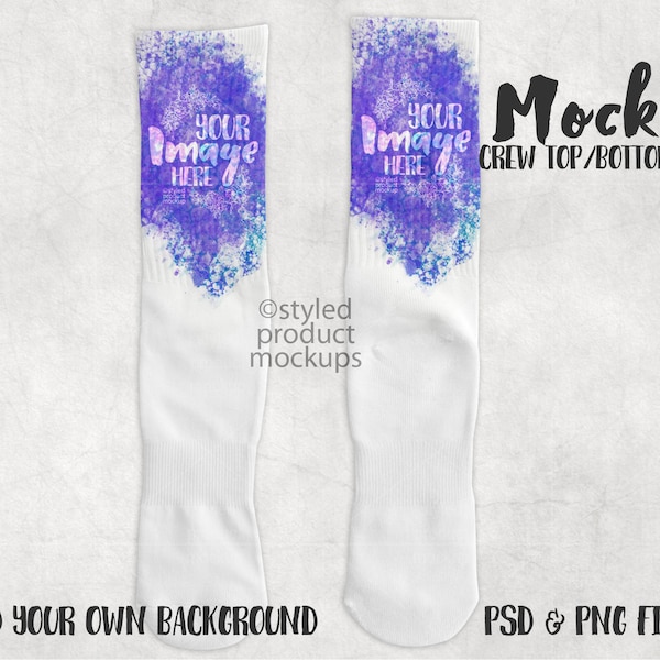 Crew Sock Mockup Etsy