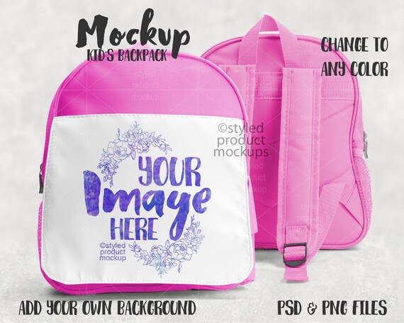 Download Dye Sublimation Kids Small Backpack Mockup Add Your Own Etsy
