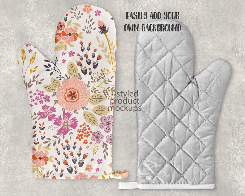 Download Dye sublimation oven mitt mockup Add your own image and | Etsy